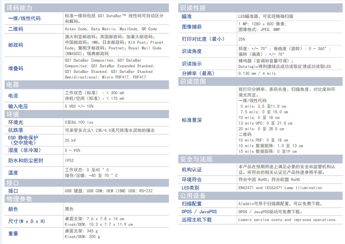 Datalogic得利捷MAGELLAN 900I桌面式掃描器掃描平臺參數(shù).png